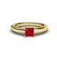 1 - Kyle Princess Cut Ruby Solitaire Engagement Ring 