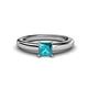 1 - Kyle Princess Cut London Blue Topaz Solitaire Engagement Ring 