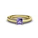 1 - Kyle Princess Cut Iolite Solitaire Engagement Ring 