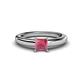 1 - Kyle Princess Cut Rhodolite Garnet Solitaire Engagement Ring 