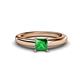 1 - Kyle Princess Cut Emerald Solitaire Engagement Ring 