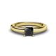 1 - Kyle Princess Cut Black Diamond Solitaire Engagement Ring 