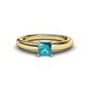 1 - Kyle Princess Cut London Blue Topaz Solitaire Engagement Ring 