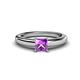 1 - Kyle Princess Cut Amethyst Solitaire Engagement Ring 