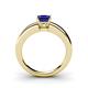 4 - Kyle Princess Cut Blue Sapphire Solitaire Engagement Ring 