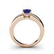 4 - Kyle Princess Cut Blue Sapphire Solitaire Engagement Ring 