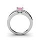 4 - Kyle Princess Cut Pink Tourmaline Solitaire Engagement Ring 