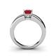 4 - Kyle Princess Cut Ruby Solitaire Engagement Ring 