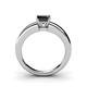 4 - Kyle Princess Cut Black Diamond Solitaire Engagement Ring 