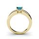 4 - Kyle Princess Cut Blue Diamond Solitaire Engagement Ring 