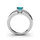 4 - Kyle Princess Cut London Blue Topaz Solitaire Engagement Ring 
