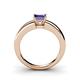4 - Kyle Princess Cut Iolite Solitaire Engagement Ring 