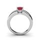 4 - Kyle Princess Cut Rhodolite Garnet Solitaire Engagement Ring 