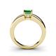 4 - Kyle Princess Cut Emerald Solitaire Engagement Ring 