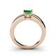 4 - Kyle Princess Cut Emerald Solitaire Engagement Ring 
