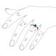 5 - Kyle Princess Cut Blue Diamond Solitaire Engagement Ring 