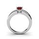 4 - Kyle Princess Cut Red Garnet Solitaire Engagement Ring 
