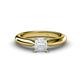 1 - Akila Princess Cut Lab Created White Sapphire Solitaire Engagement Ring 