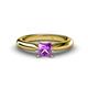 1 - Akila Princess Cut Amethyst Solitaire Engagement Ring 