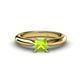 1 - Akila Princess Cut Peridot Solitaire Engagement Ring 