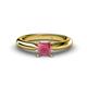 1 - Akila Princess Cut Rhodolite Garnet Solitaire Engagement Ring 