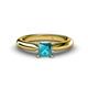 1 - Akila Princess Cut London Blue Topaz Solitaire Engagement Ring 