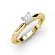 4 - Akila Princess Cut Lab Created White Sapphire Solitaire Engagement Ring 