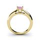 5 - Akila Princess Cut Pink Tourmaline Solitaire Engagement Ring 