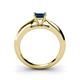 5 - Akila Princess Cut Blue Topaz Solitaire Engagement Ring 