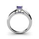 5 - Akila Princess Cut Iolite Solitaire Engagement Ring 