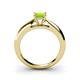 5 - Akila Princess Cut Peridot Solitaire Engagement Ring 