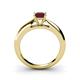 5 - Akila Princess Cut Red Garnet Solitaire Engagement Ring 