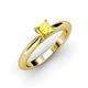 4 - Akila Princess Cut Lab Created Yellow Sapphire Solitaire Engagement Ring 