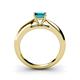 5 - Akila Princess Cut London Blue Topaz Solitaire Engagement Ring 