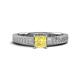 1 - Kaelan 6.00 mm Princess Cut Lab Created Yellow Sapphire Solitaire Engagement Ring 