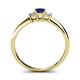 4 - Eadlin Princess Cut Blue Sapphire and Diamond Three Stone Engagement Ring 