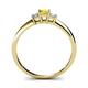 4 - Eadlin Princess Cut Yellow Sapphire and Diamond Three Stone Engagement Ring 