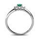 5 - Eadlin Princess Cut Emerald and Diamond Three Stone Engagement Ring 