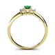 4 - Eadlin Princess Cut Emerald and Diamond Three Stone Engagement Ring 