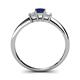 5 - Eadlin Princess Cut Blue Sapphire and Diamond Three Stone Engagement Ring 