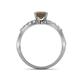 5 - Fenice Smoky Quartz and Diamond Bridal Set Ring 