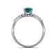 5 - Fenice London Blue Topaz and Diamond Bridal Set Ring 