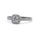 1 - Aellai Princess Cut Diamond Halo Engagement Ring 