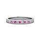 1 - Aaryn 2.00 mm Pink Sapphire and Diamond 11 Stone Wedding Band 