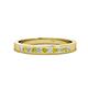 1 - Aaryn 2.00 mm Yellow Sapphire and Diamond 11 Stone Wedding Band 
