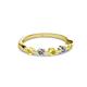 2 - Keva 3.00 mm Yellow Sapphire and Diamond 5 Stone Wedding Band 