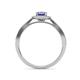 6 - Aellai Princess Cut Tanzanite and Diamond Halo Engagement Ring 