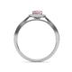 6 - Aellai Princess Cut Pink Tourmaline and Diamond Halo Engagement Ring 