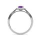 6 - Aellai Princess Cut Amethyst and Diamond Halo Engagement Ring 