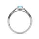6 - Aellai Princess Cut Blue Topaz and Diamond Halo Engagement Ring 